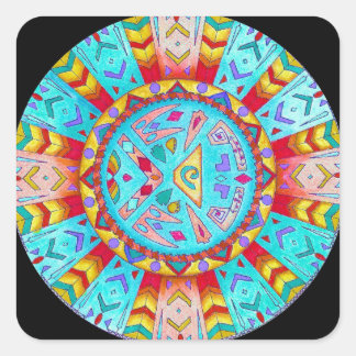 Carré Sticker Native American Southwestern mandala