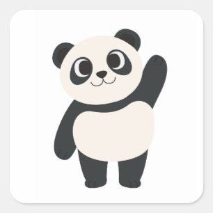 Carré Sticker Panda