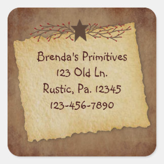 Carré Sticker papier primitif