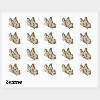 Carré Sticker Papillon vintage (20 pièces)