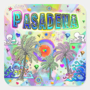 Carré Sticker Pasadena Deep Dream