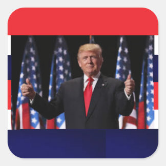 Carré Sticker patriotique Donald Trump