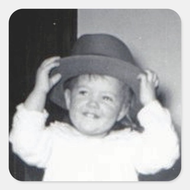 Carré Sticker pour bébé casquette (Devant)