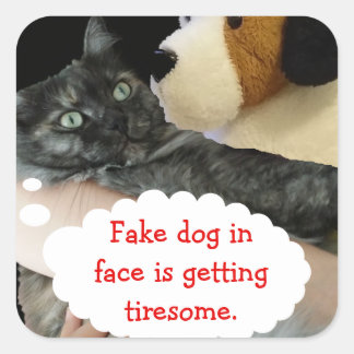 Carré Sticker pour chats détendu par RoseWrites