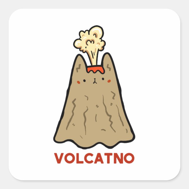 Carré Sticker pour chatte chatte Vol-cat-no (Devant)