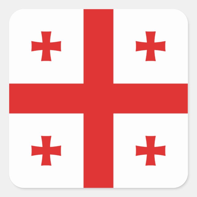 Carré Sticker pour drapeau de Géorgie (Devant)
