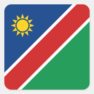 Carré Sticker pour drapeau de Namibie