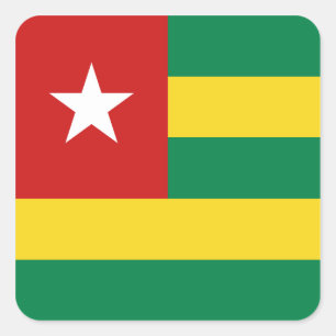 Carré Sticker pour drapeau du Togo