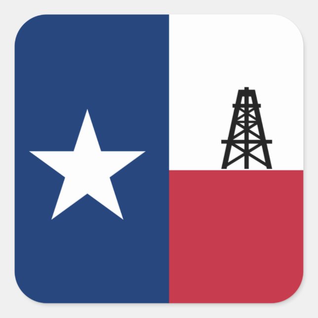 Carré Sticker pour forage pétrolier Texas (Devant)