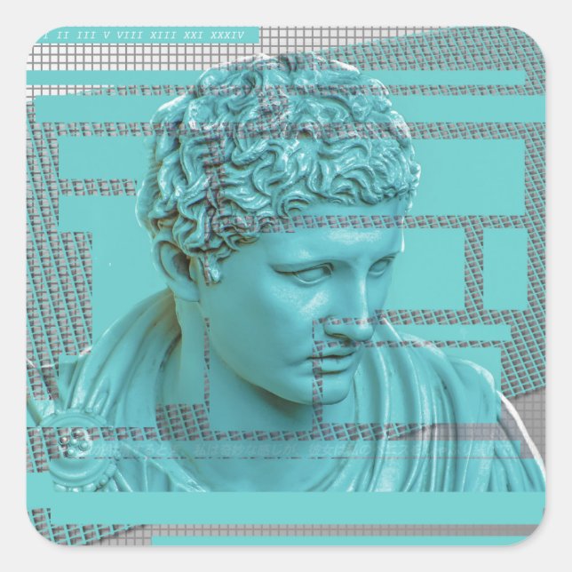 Carré Sticker pour homme triste (Devant)