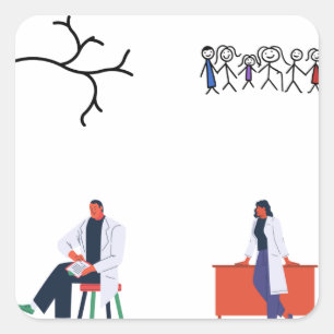 Carré Sticker pour infirmière d'accès vasculaire - Acc