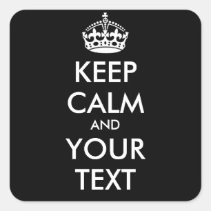 Carré Sticker pour le calme - texte personnalisé