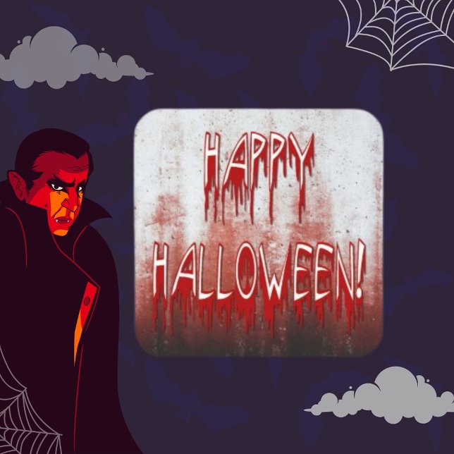 Carré Sticker pour le sang d'Halloween (Suffering Happy Halloween Blood Stained Sticker)