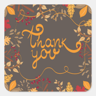 Carré Sticker pour les cadeaux Thanksgiving enveloppant