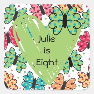 Carré Sticker pour les papillons personnalisés