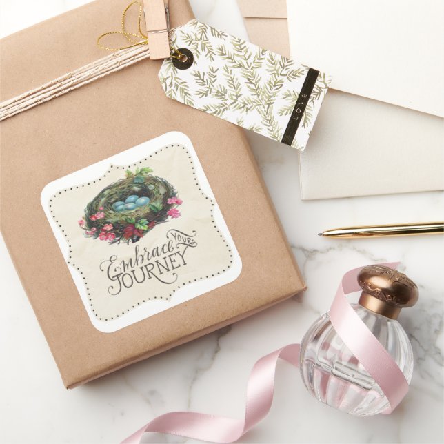 Carré Sticker pour nid d'oiseaux (Cadeaux)