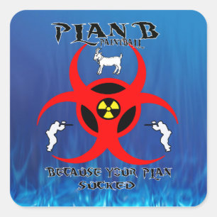 Carré Sticker pour petit logo Plan B Paintball