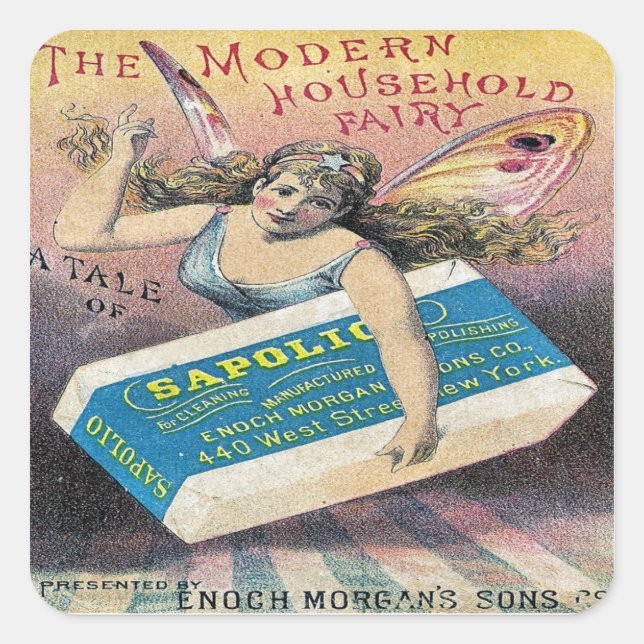 Carré Sticker pour savon à fée (Devant)