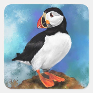 Carré Sticker Puffin