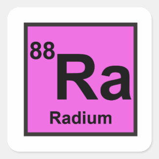 Carré Sticker radium
