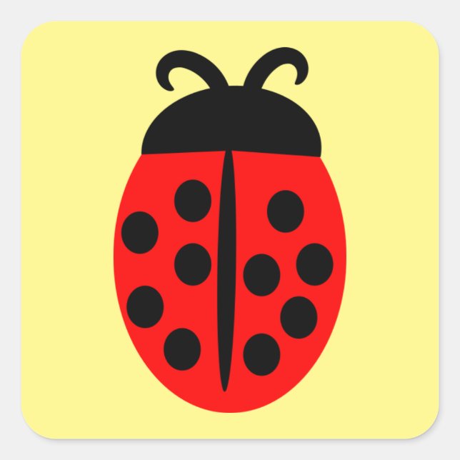 Carré Sticker Red Ladybug (Devant)