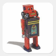 STICKER ROBOT ROUGE