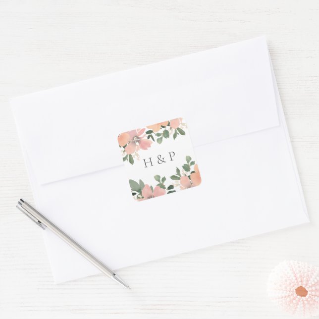 Carré Sticker rond classique (Enveloppe)