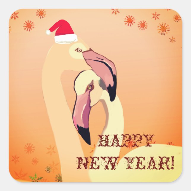 Carré Sticker rond classique, brillant (Devant)