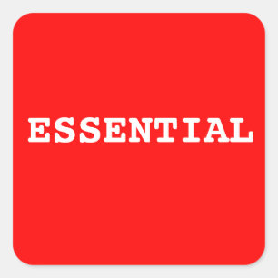 Carré Sticker Rouge Qui Dit Essentiel