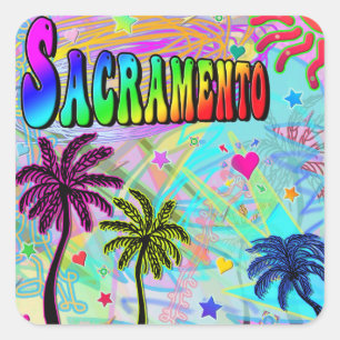 Carré Sticker Sacramento Vivid Romance