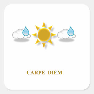 Carré Sticker "Seize The Day"