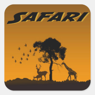 Carré Sticker Serengeti Safari