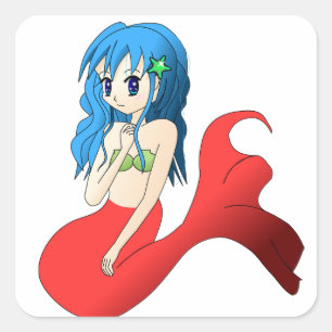 Carré Sticker Sirène Anime