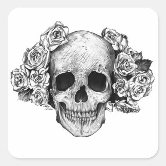 Carré Sticker skull