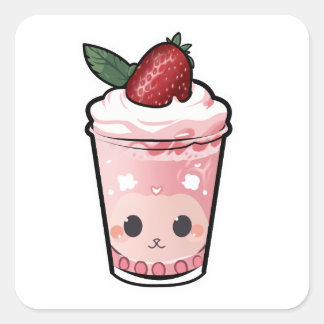 Carré Sticker Smoothie mignon