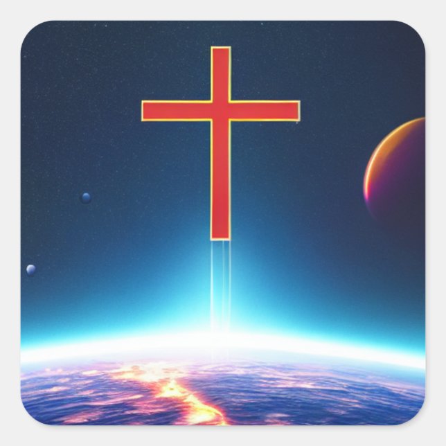 Carré Sticker Spacescape de la Croix Rouge (Devant)