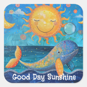 Carré Sticker Sunshine du bon jour