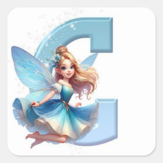 Carré Sticker Symbole Classique 'C' - Ajouter un charme 