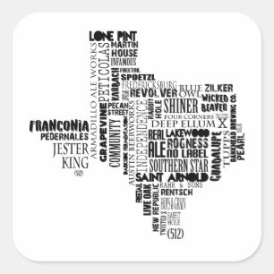 Carré Sticker Texas Beer Lovers