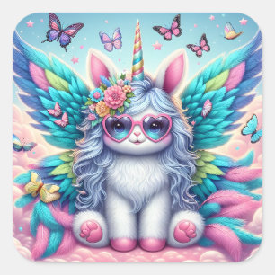 Carré Sticker Unicorn mignon