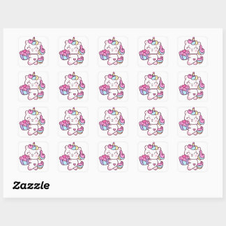 Carré Sticker Unicorn tendance