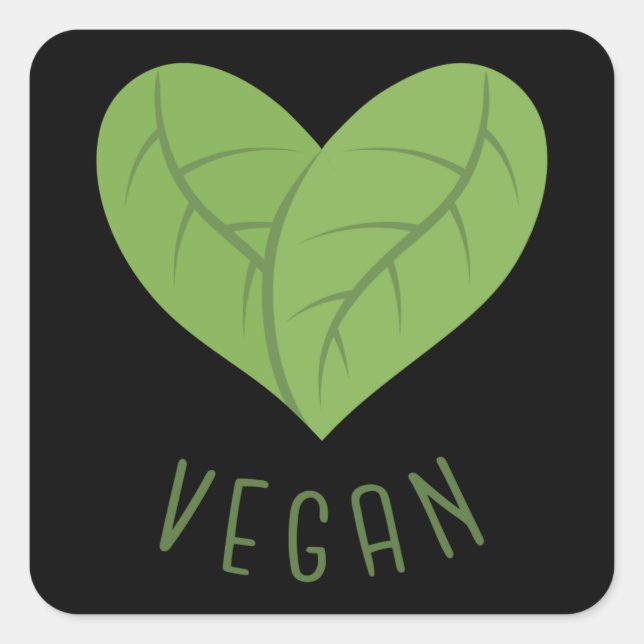 Carré Sticker VEGAN LOVE (Devant)