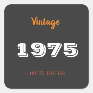 Carré Sticker vintage 1975 - 50e anniversaire Limited Ed