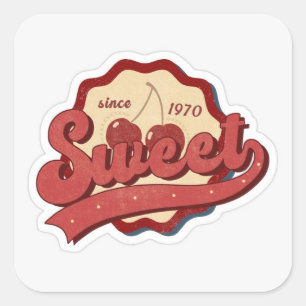 Carré Sticker Vintage 🍒 cerise