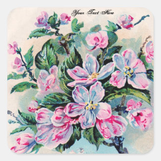 Carré Sticker vintage Floral