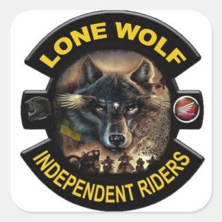 Carré Sticker Wolf Lone