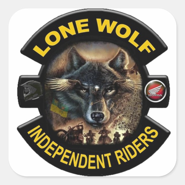 Carré Sticker Wolf Lone (Devant)