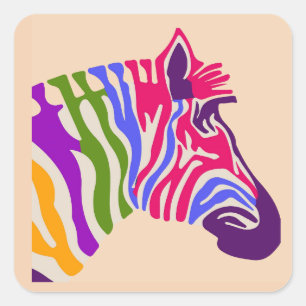 Carré Sticker Zebra