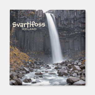 Carré Svartifoss chute d'eau en Islande aimant tex