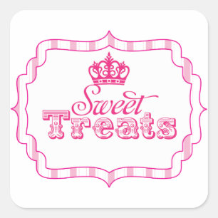 Carré Sweet Traits Princess Party Favoriser Sticker d'an